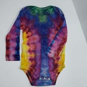 Colors of Love Tie Dye Long Sleeve Baby Onesie 9-12 mths